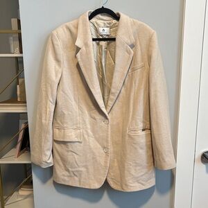 Babaton Classic Cream Wool Blazer
